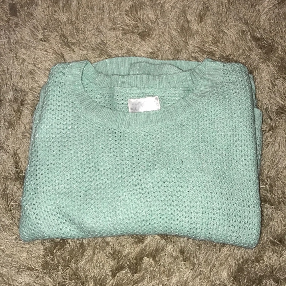 Justice Teal Sparkly Sweater